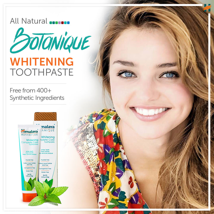 Himalaya BOTANIQUE Whitening Komplettschutz Zahnpasta – Simply Mint – 150g