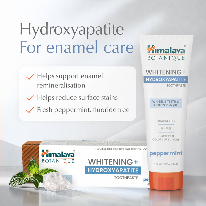 Himalaya Botanique Whitening+ Hydroxyapatit Zahnpasta – Pfefferminze 113g