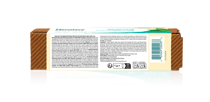 Himalaya BOTANIQUE Whitening Komplettschutz Zahnpasta – Simply Mint – 150g