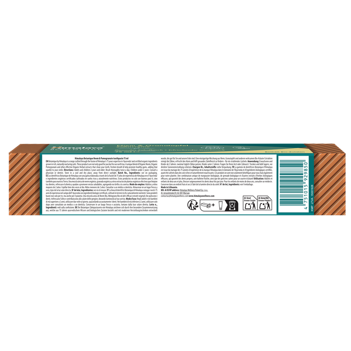 Himalaya Botanique Neem &amp; Granatapfel Zahnpasta 75 ml