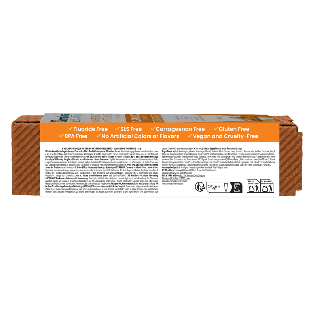 Himalaya Botanique Whitening Antiplaque Zahnpasta Kurkuma + Kokosöl 113G