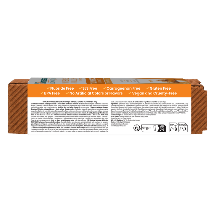 Himalaya Botanique Whitening Antiplaque Zahnpasta Kurkuma + Kokosöl 113G