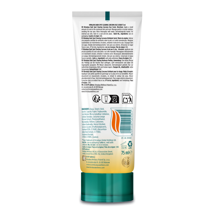 Himalaya Cukrowy peeling do twarzy z kurkumą rozjaśniający przebarwienia