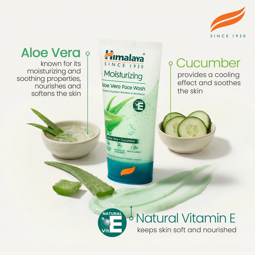 Himalaya Nawilżający Żel do Mycia Twarzy Aloes – 150ml