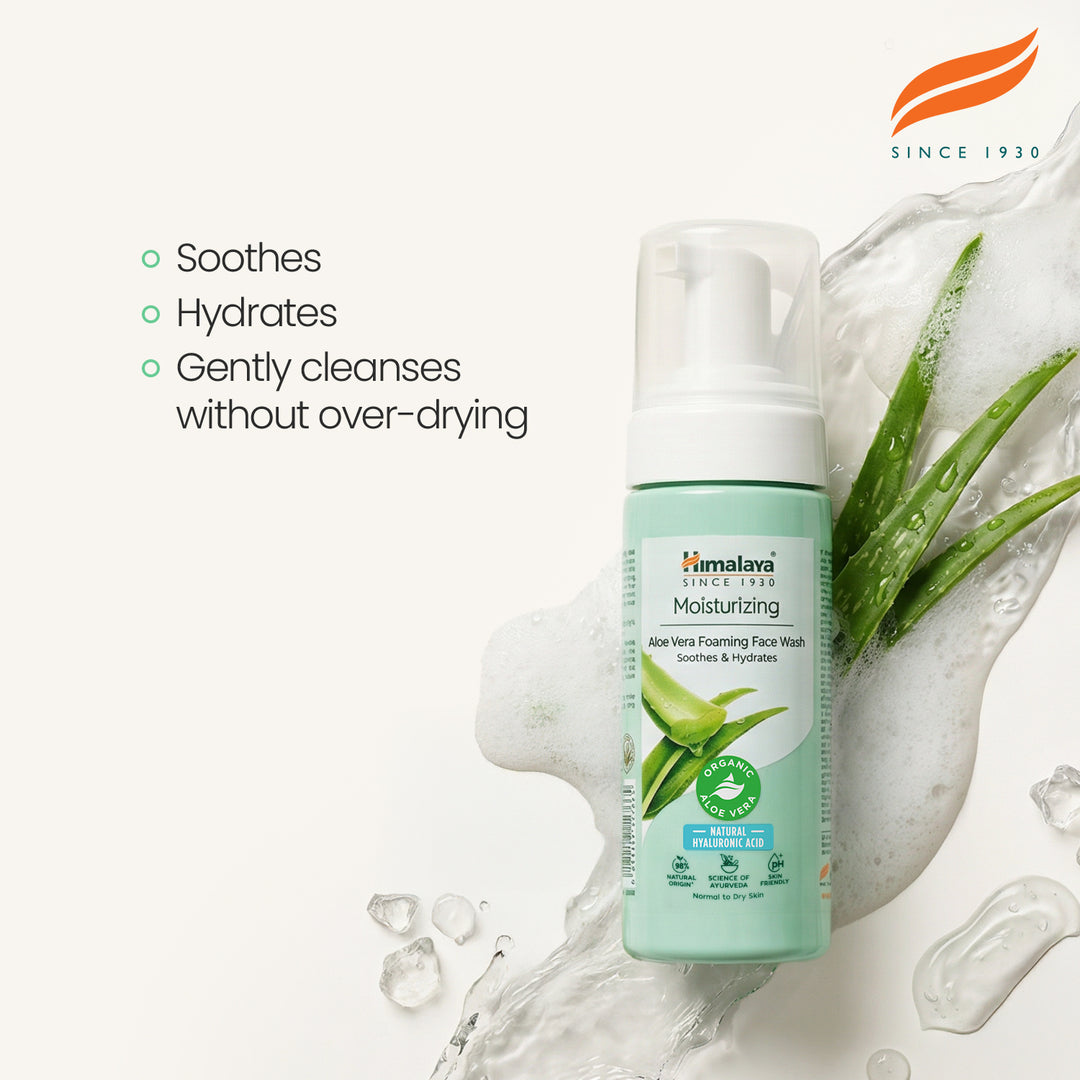 Himalaya Feuchtigkeitsspendendes Aloe Vera Reinigungsschaum-Gesichtswaschmittel - 150 ml
