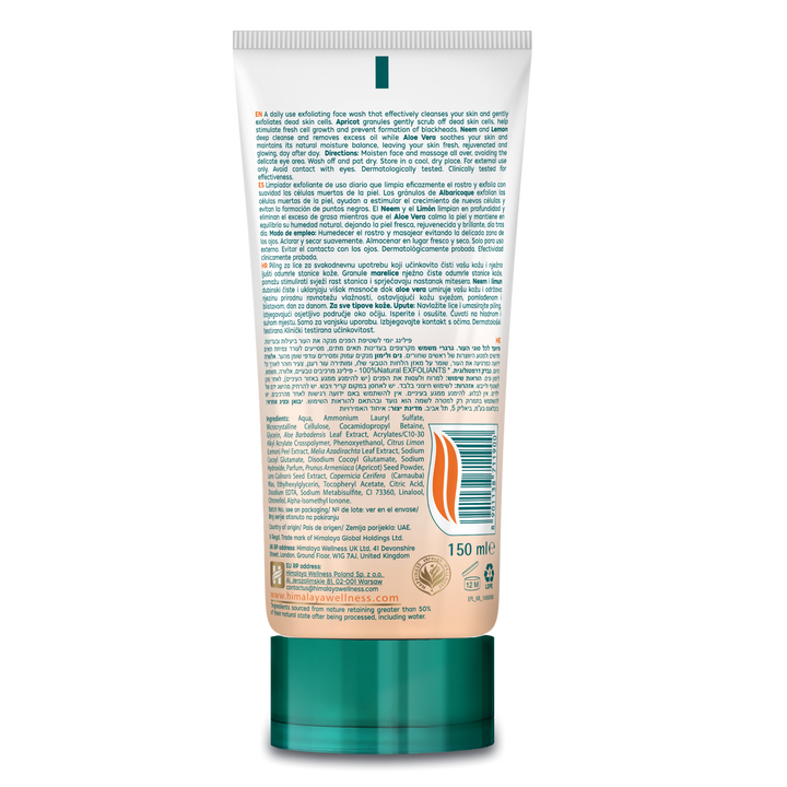 Himalaya Sanftes Peeling-Gesichtswaschgel mit Aprikose - 150ml
