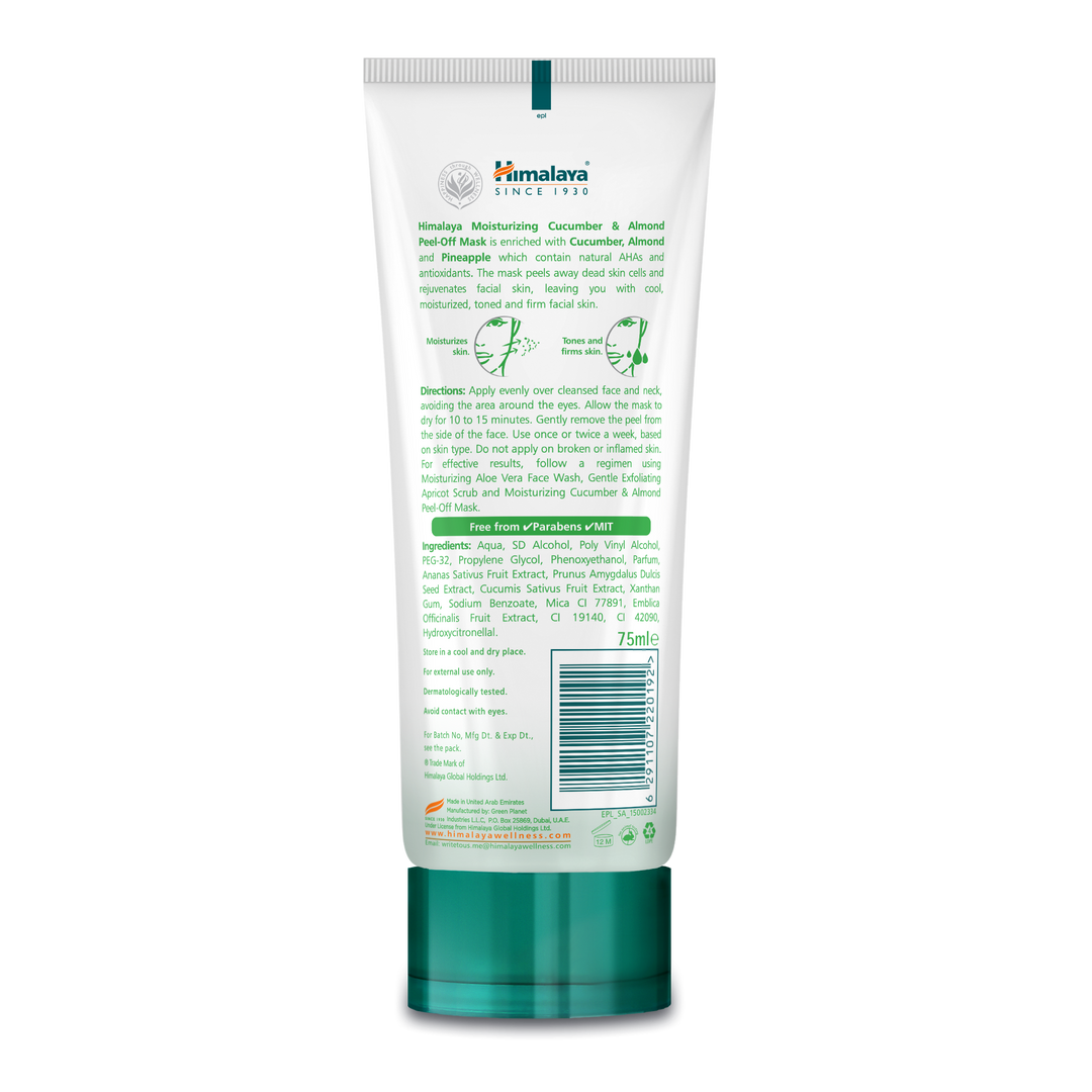 Himalaya Moisturizing Cucumber &amp; Almond Peel-off Mask - 75ml