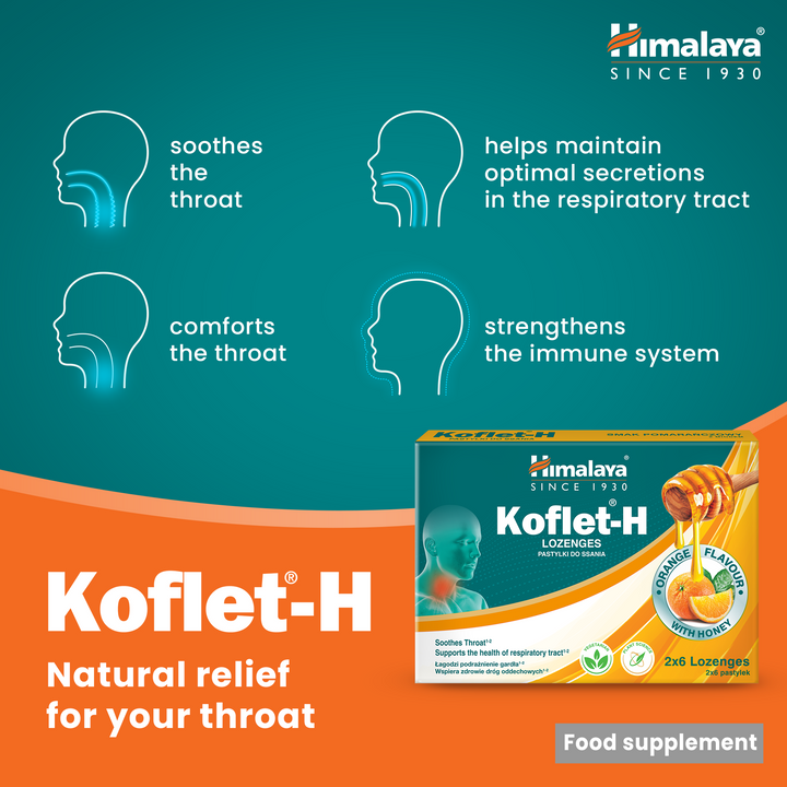 Himalaya Koflet-H Orange - Pastylki do ssania 2x6s