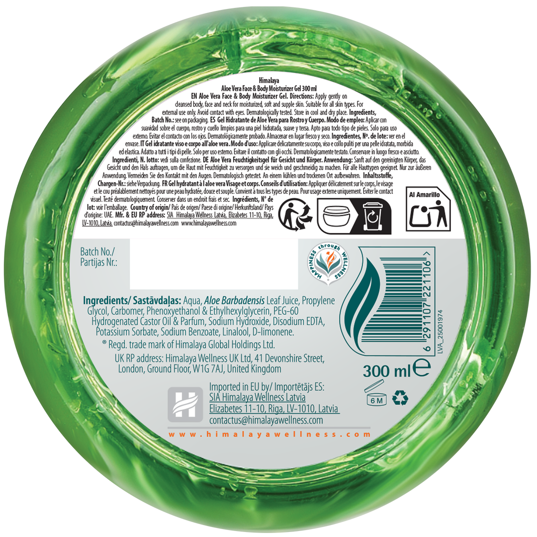 Himalaya Aloe Vera Nawilżający Żel do Twarzy i Ciała – 300ml