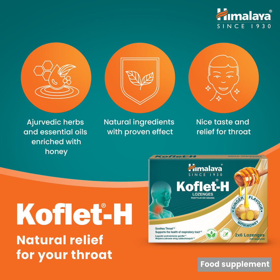 Himalaya Koflet-H Imbirowy - Pastylki 2x6s