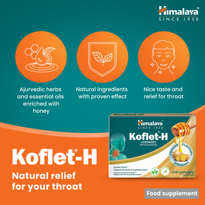 Himalaya Koflet-H Imbirowy - Pastylki 2x6s