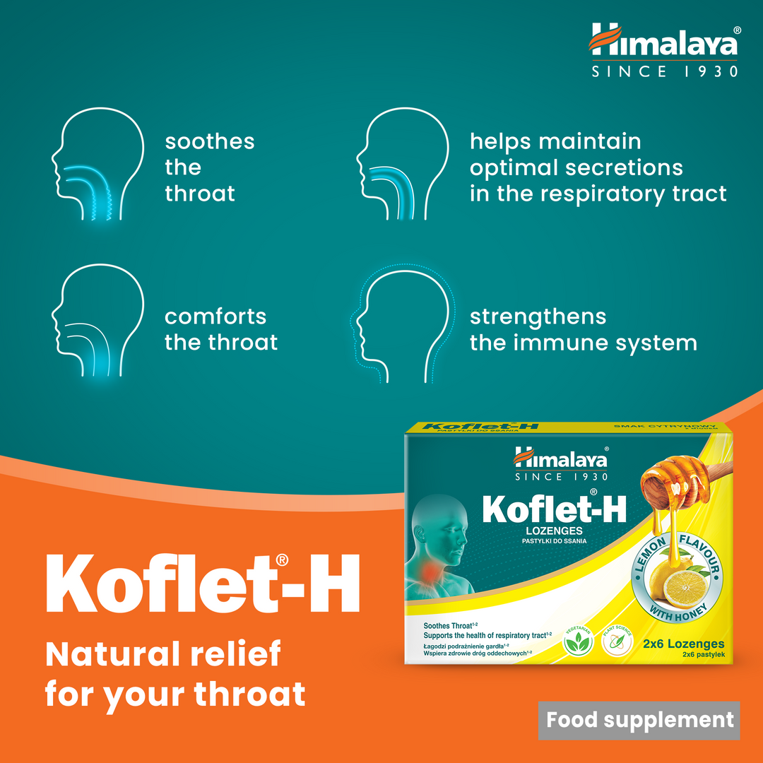 Himalaya Koflet-H Cytryna - Tabletki do ssania 2x6s