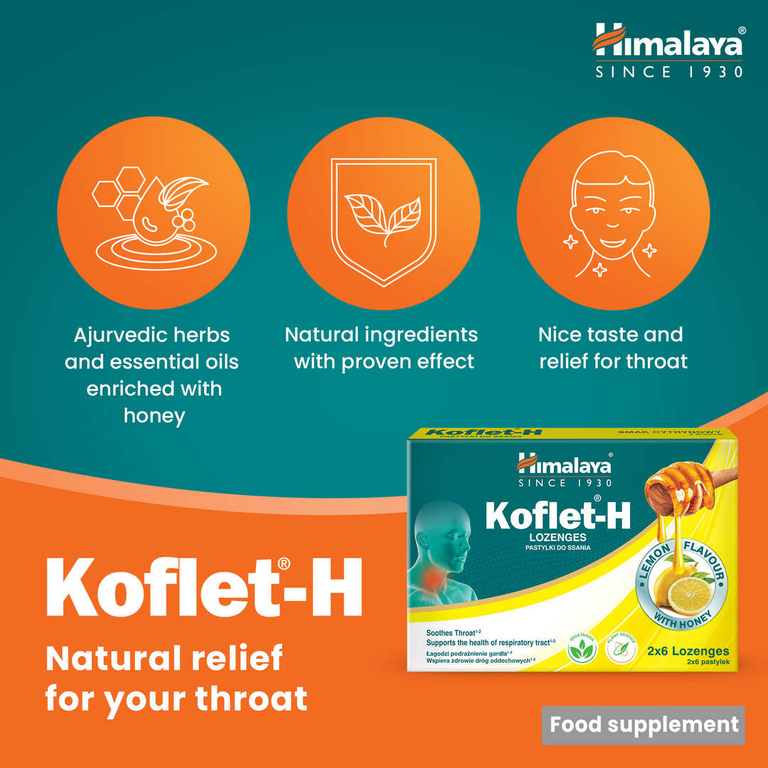 Himalaya Koflet-H Cytryna - Tabletki do ssania 2x6s