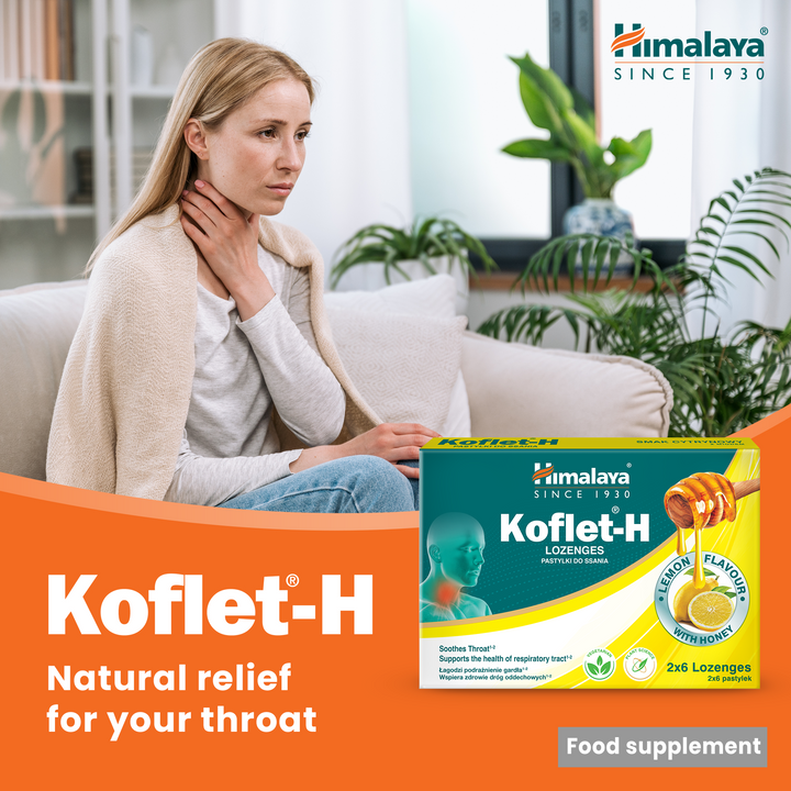 Himalaya Koflet-H Cytryna - Tabletki do ssania 2x6s