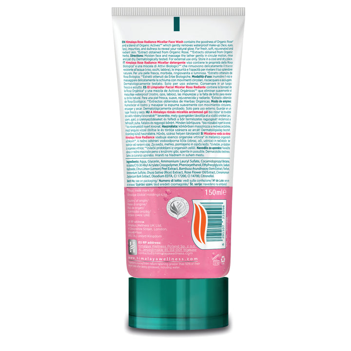 Himalaya Rose Radiance Micelarny Żel do Mycia Twarzy - 150ml