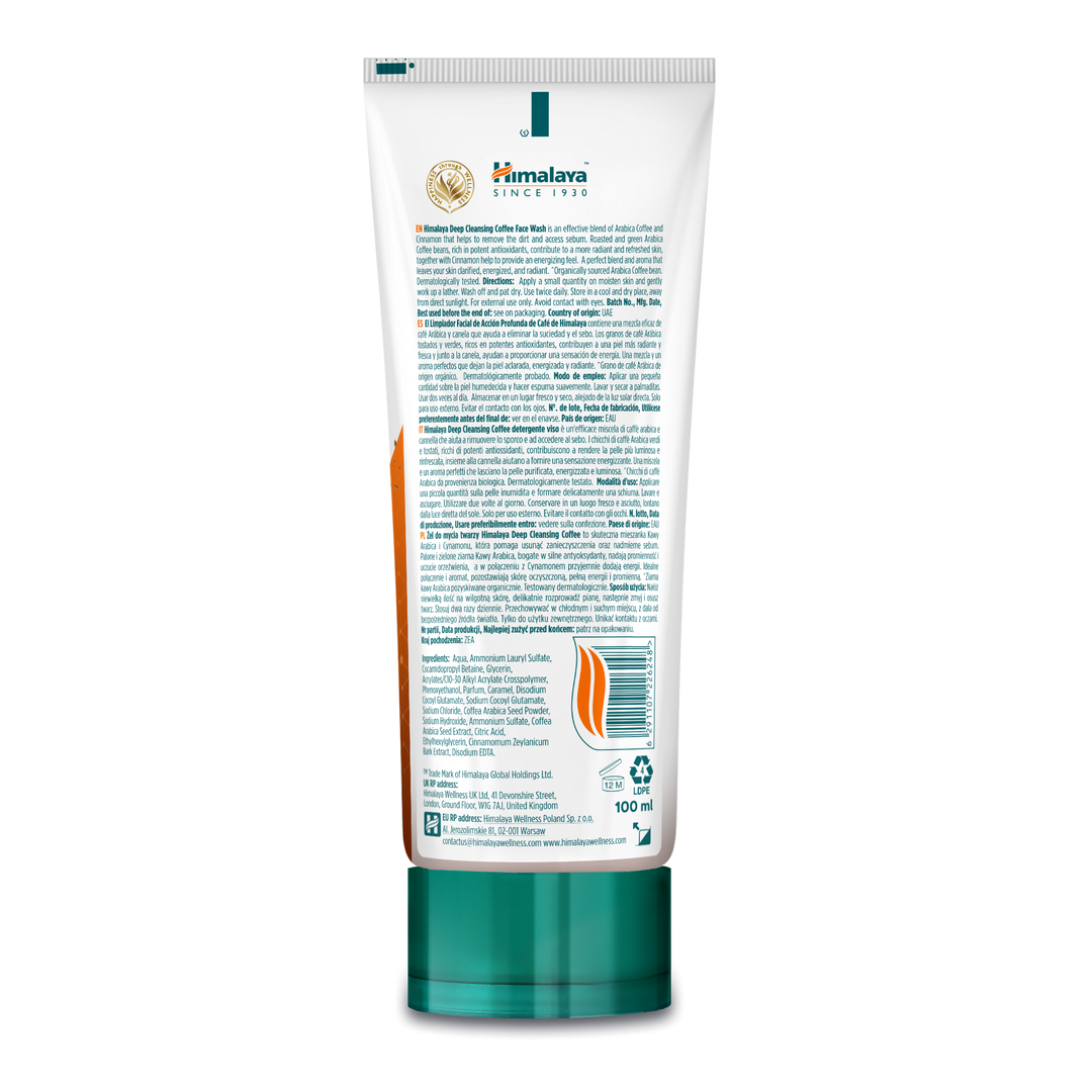 Himalaya Głęboko Oczyszczający Żel do Mycia Twarzy z Kawą - 100 ml