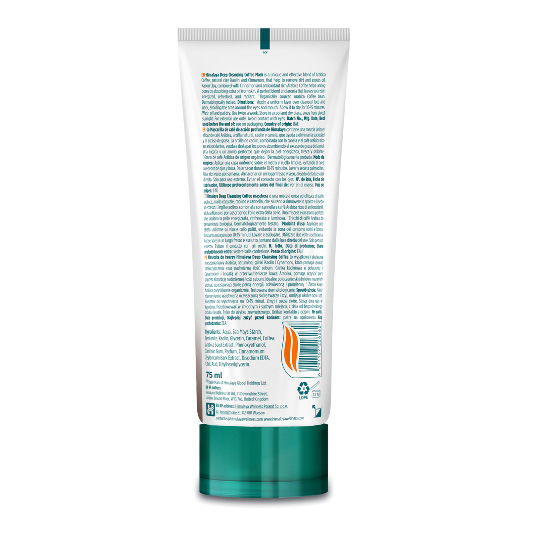 Himalaya Głęboko Oczyszczająca Kawowa Maseczka do Twarzy - 75ml