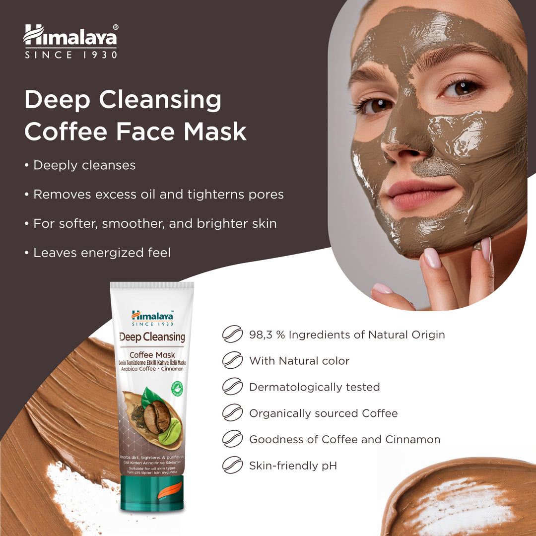 Himalaya Głęboko Oczyszczająca Kawowa Maseczka do Twarzy - 75ml