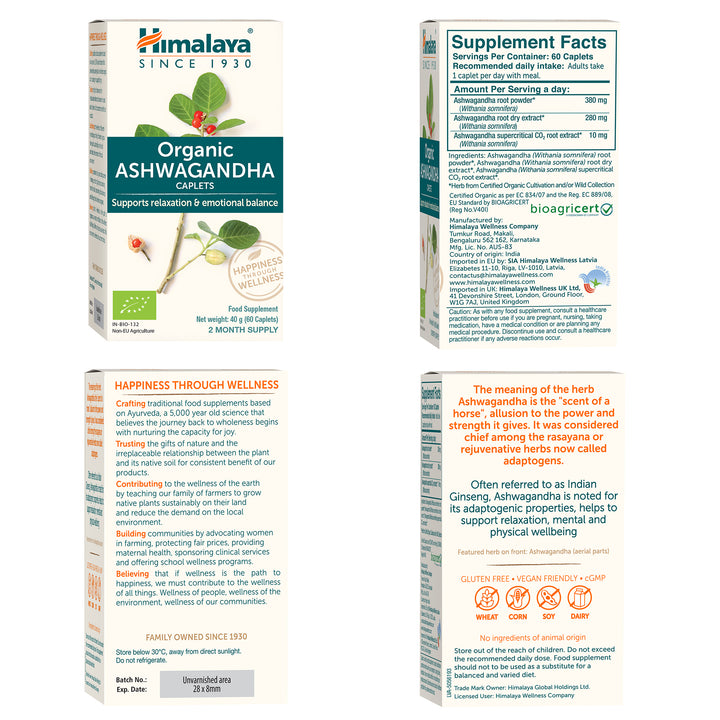 Himalaya Organic Ashwagandha (Żeńszeń Indyjski)
