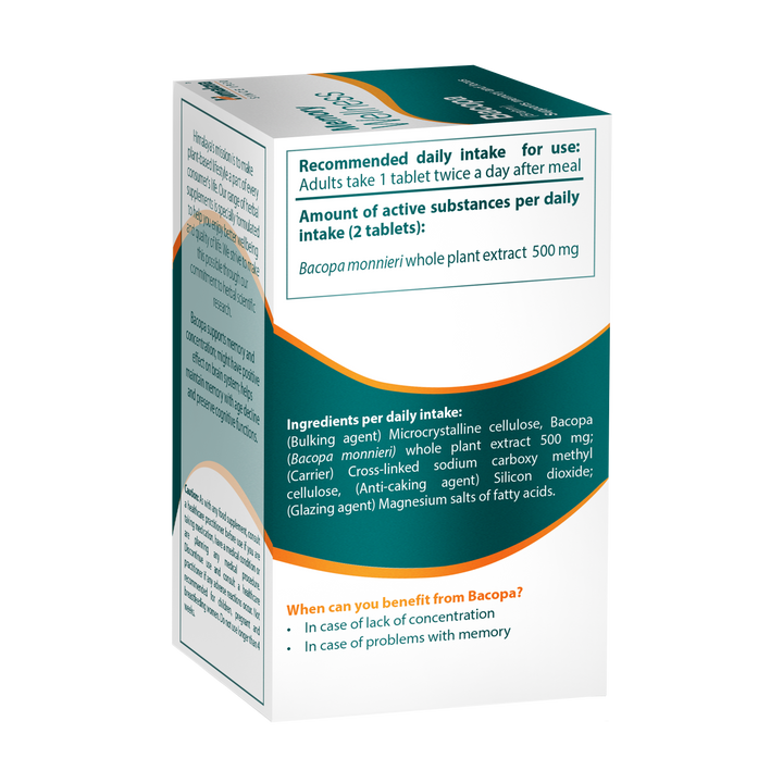 Himalaya Memory Wellness Focus Bacopa (Brahmi) – 60 Tabletten