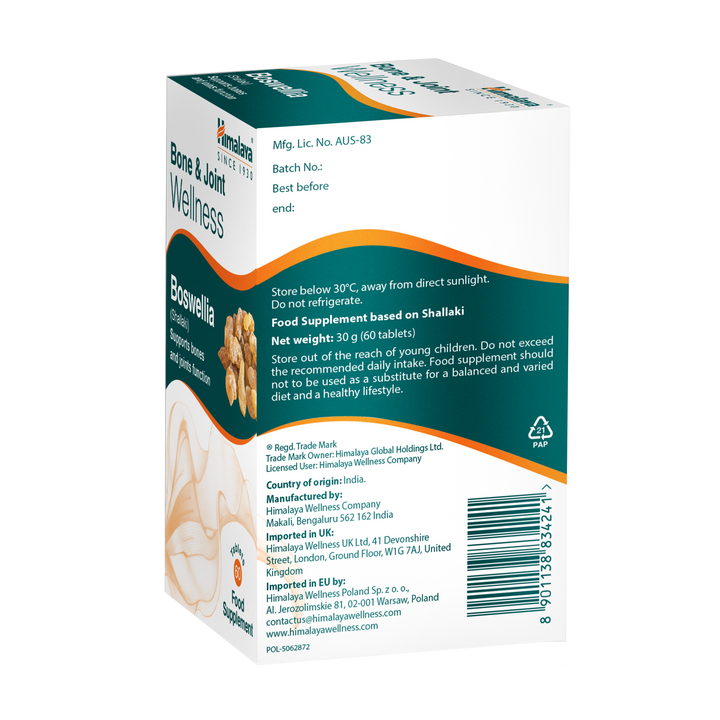 Himalaya Bone &amp; Joint Wellness Boswellia - 60 tabletek