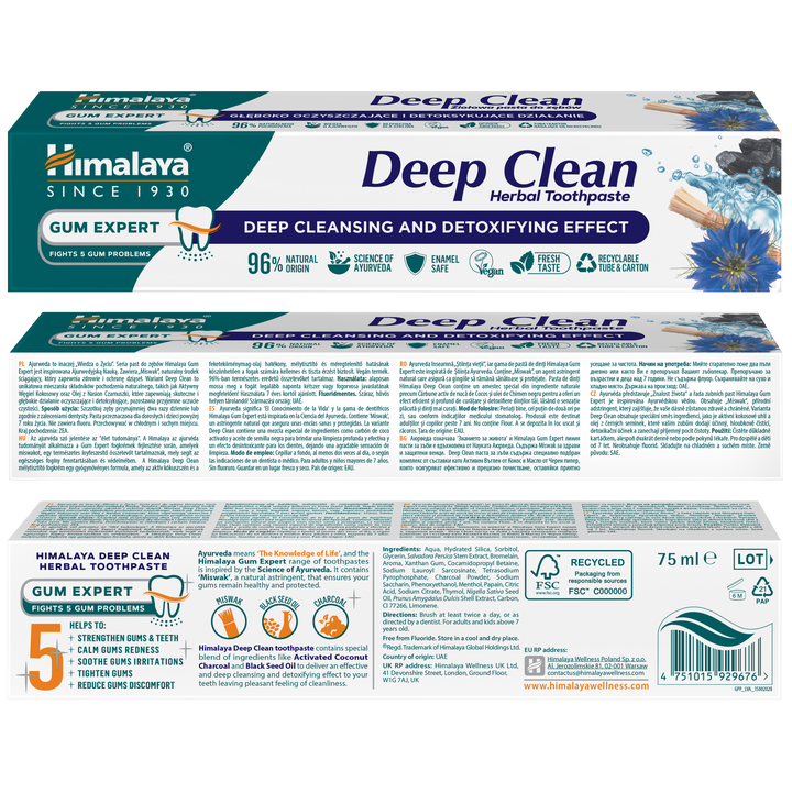 Himalaya Gum Expert Tiefenreinigung Kräuterzahnpasta - 75 ml