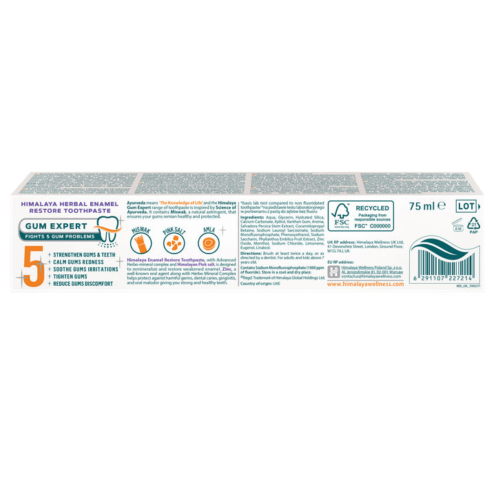 Himalaya Gum Expert Zahnschmelz-Reparatur Kräuter-Zahnpasta - 75 ml