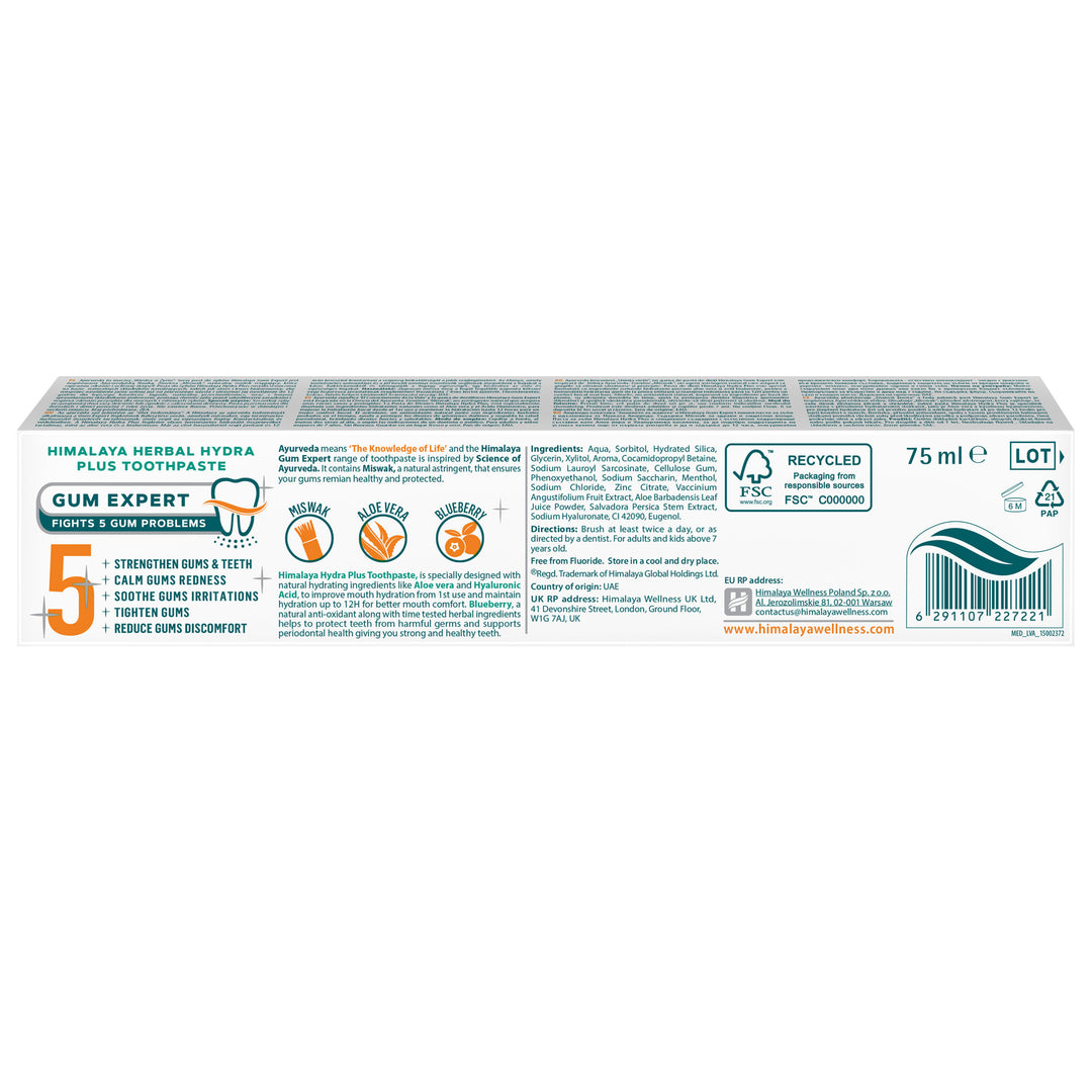 Himalaya Gum Expert Hydra Plus Kräuter-Zahnpasta - 75 ml