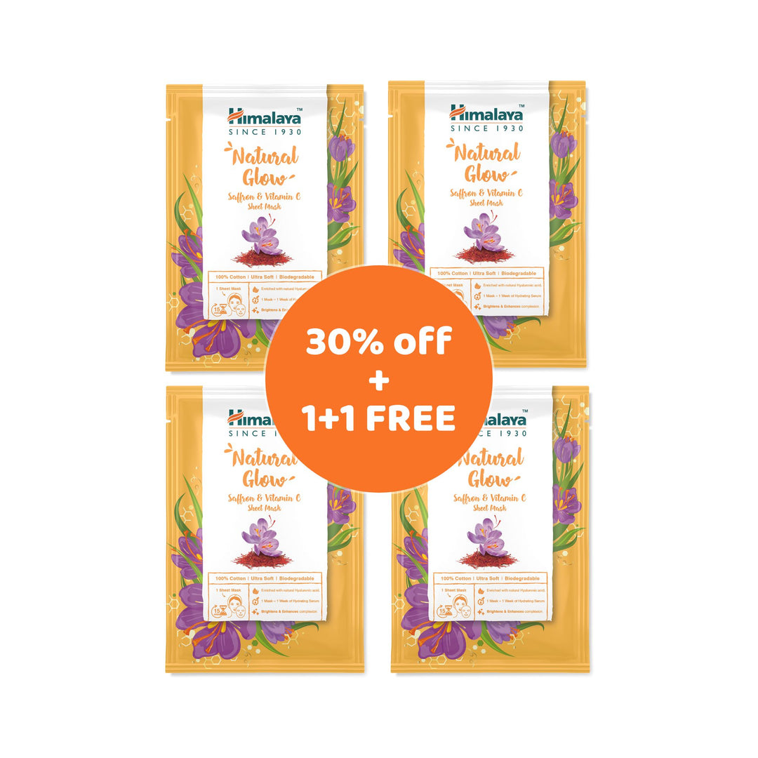 Himalaya Natural Glow Szafran i Witamina C Maska w płachcie - 30ml