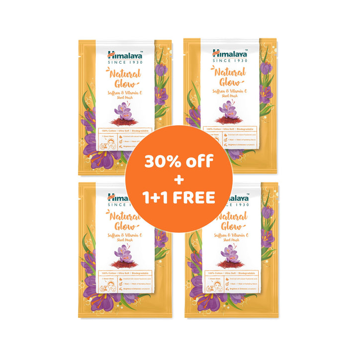 Himalaya Natural Glow Szafran i Witamina C Maska w płachcie - 30ml