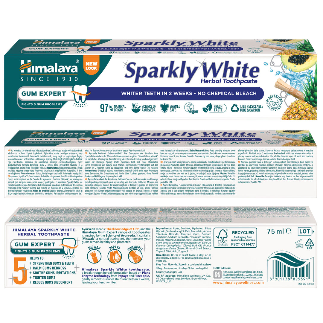 Himalaya Gum Expert Kräuterzahnpasta – Sparkly White – 75 ml