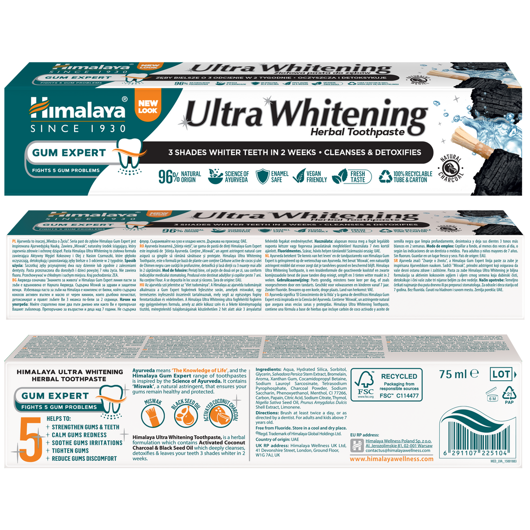 Himalaya Gum Expert Ultra Whitening Kräuter-Zahnpasta - 75 ml