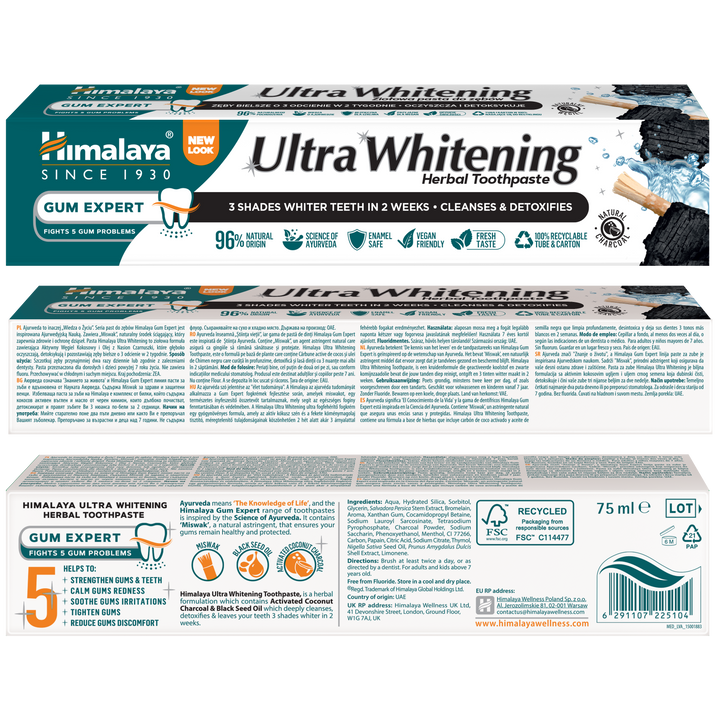 Himalaya Gum Expert Ultra Whitening Kräuter-Zahnpasta - 75 ml