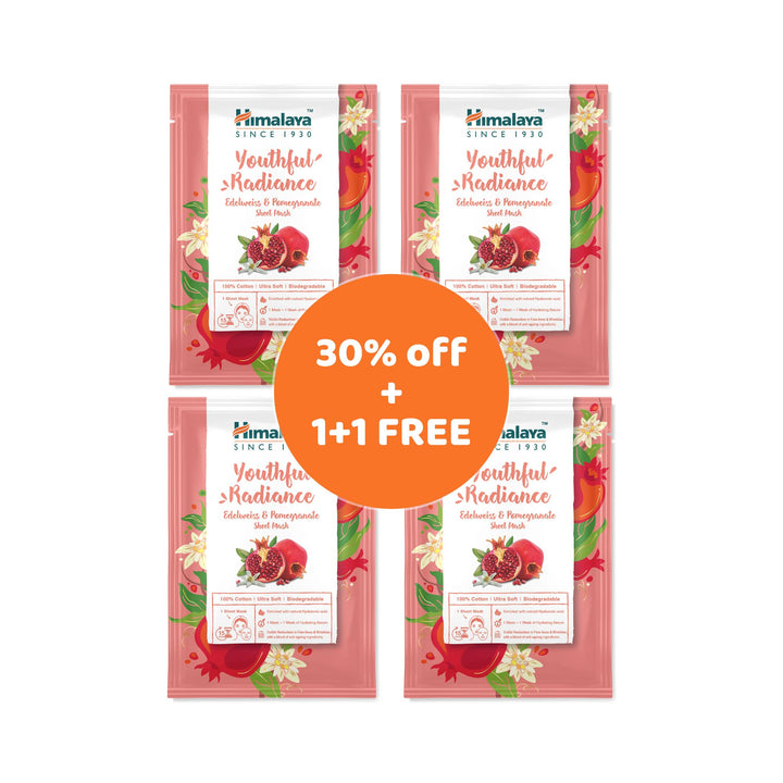 Himalaya Youthful Radiance Edelweiss &amp; Pomegranate Maska w Płachcie - 30ml
