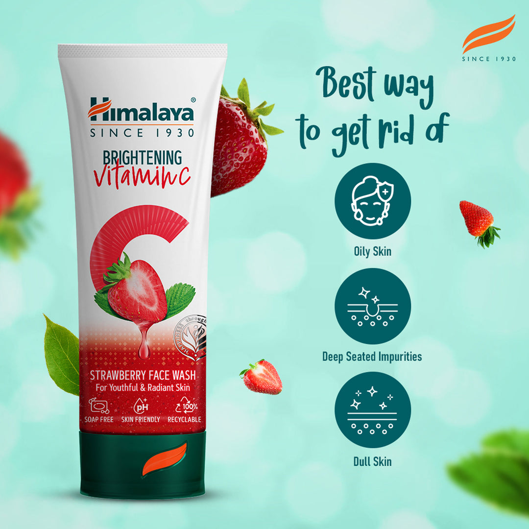 Himalaya aufhellendes Vitamin C Erdbeer-Gesichtswaschmittel