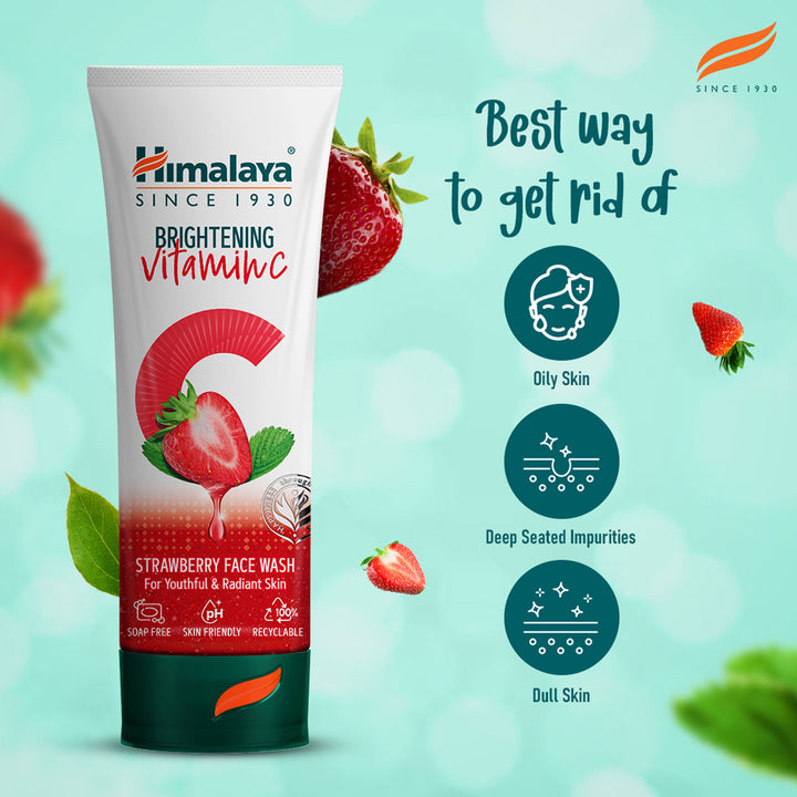 Himalaya aufhellendes Vitamin C Erdbeer-Gesichtswaschmittel